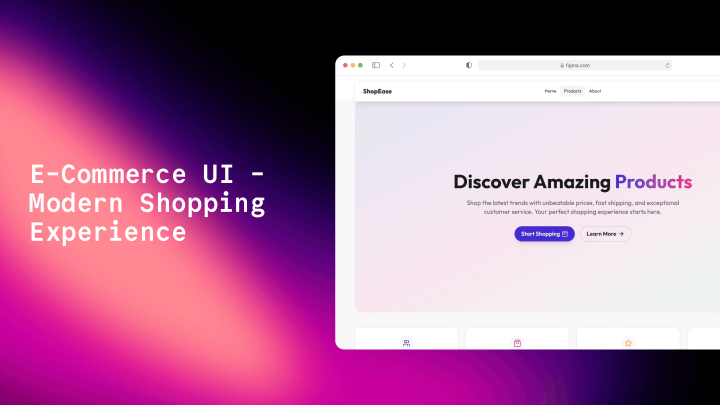 E-Commerce UI - Modern Shopping Experience